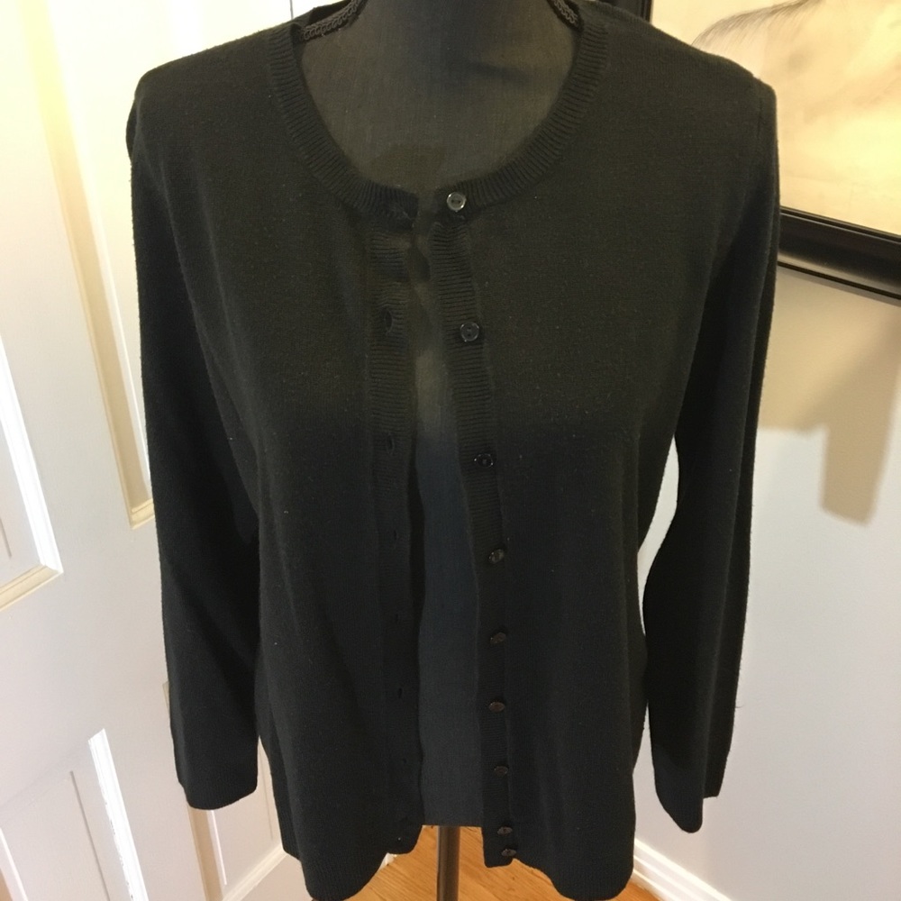 Croft and Borrow Black button up sweater/cardigan